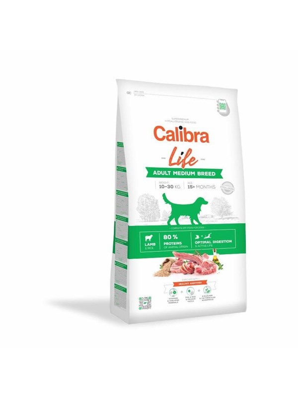Hundefoder tørfoder Calibra Life Adult Medium med lam 2,5 kg