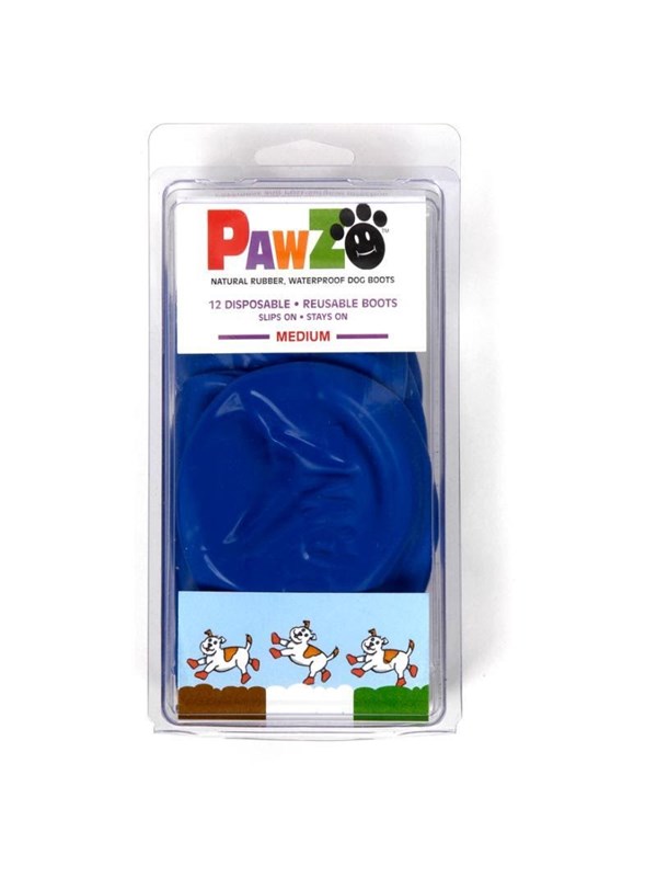 PawZ Pawz hundesko, M, 7,6 cm, blå 12 stk