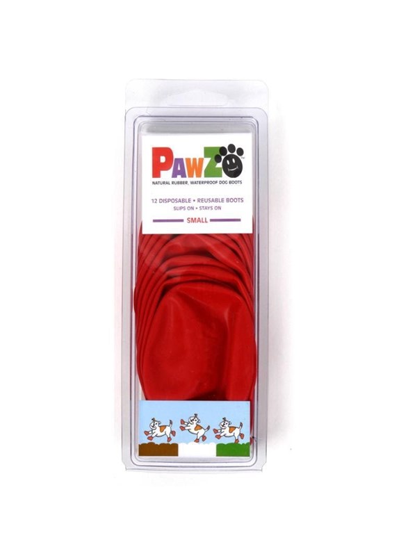 PawZ Pawz hundesko, S, 6,4 cm, rød 12 stk