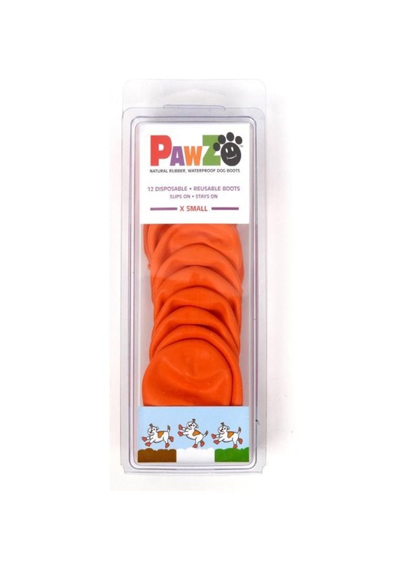 PawZ Pawz hundesko, XS, 5,1 cm, orange 12 stk