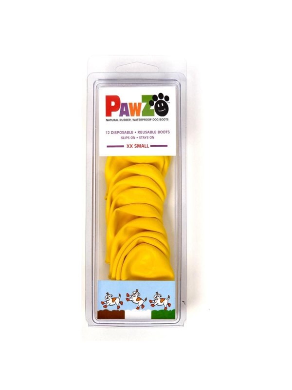 PawZ Pawz hundesko, XXS, 3,8 cm, gul 12 stk