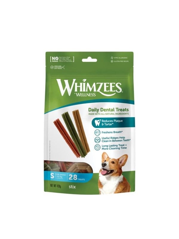 Whimzees tyggeben, stix, S, pose m/28 stk. (WHZ316