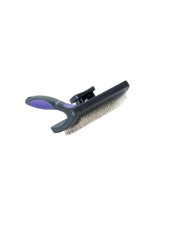 KRUUSE BUSTER Self-Cleaning Slicker Brush - Soft Pins, Large