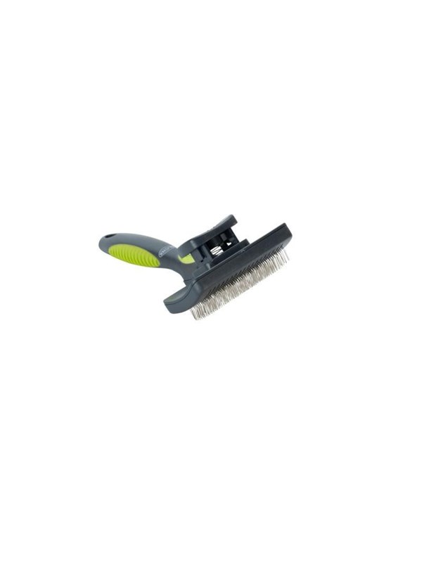 KRUUSE BUSTER Self-Cleaning Slicker Brush - Soft Pins, Small