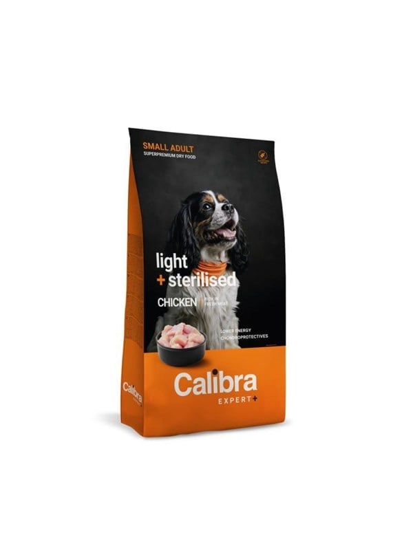 Calibra Dog EXPERT+ - Adult Small Light & Sterilised Chicken - 400g