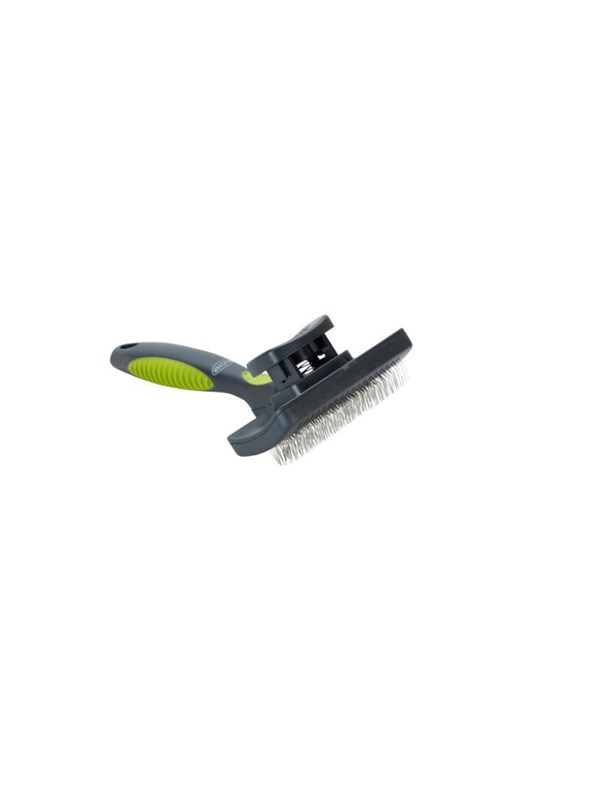 KRUUSE BUSTER Self-Cleaning Slicker Brush - Hard Pins, Small