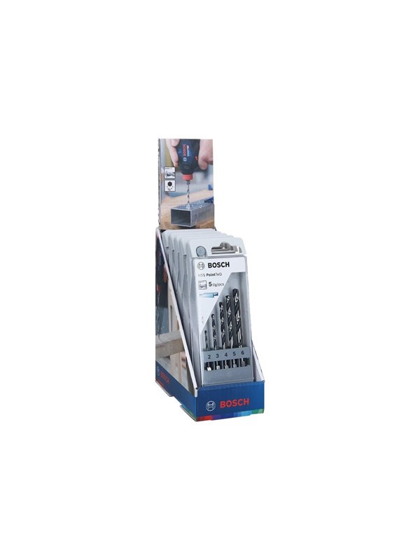 Bosch HSS PointTeQ drill bit set - for metal - 5 pieces (pack of 5)