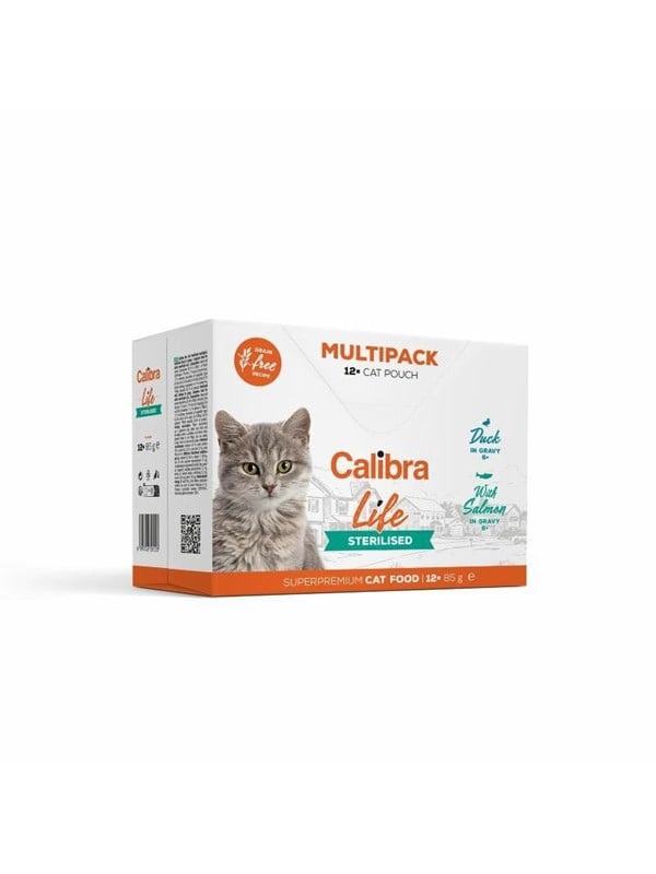 Calibra Cat Life pouch Sterilised Multipack 12 x 8