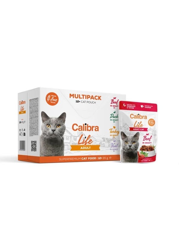 Calibra Cat Life pouch Adult Multipack 12 x 85 g
