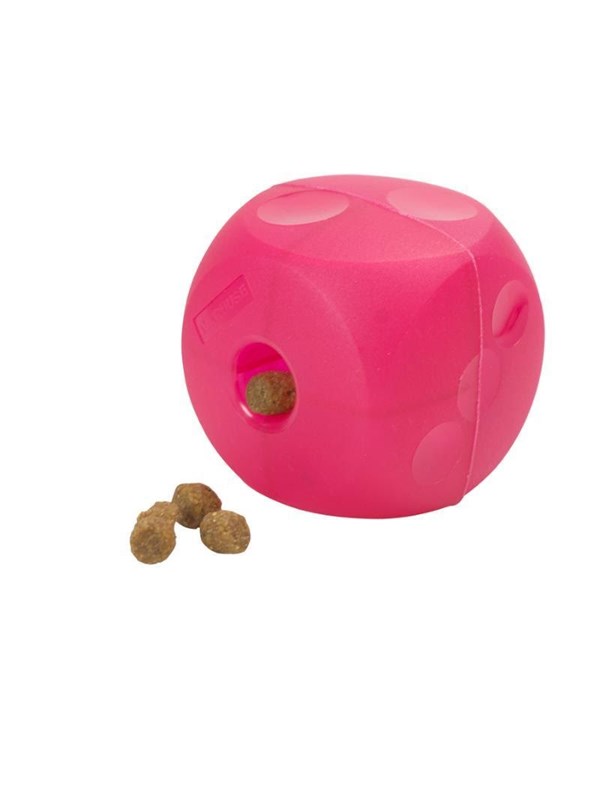 KRUUSE BUSTER Soft Mini Cube - Magenta - Soft Fabric Treat Toy, Mini