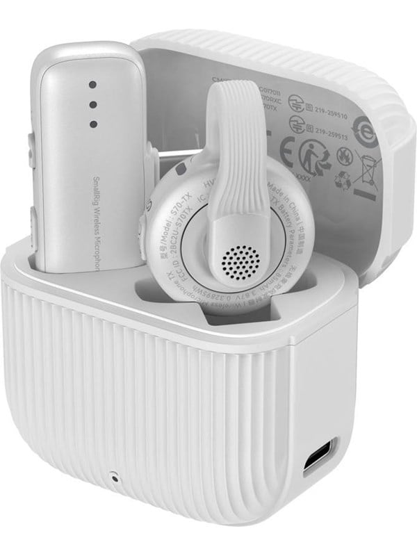 SmallRig 5719 S70-C1 Wireless Microphone with USB-C Adapter for Phones - White