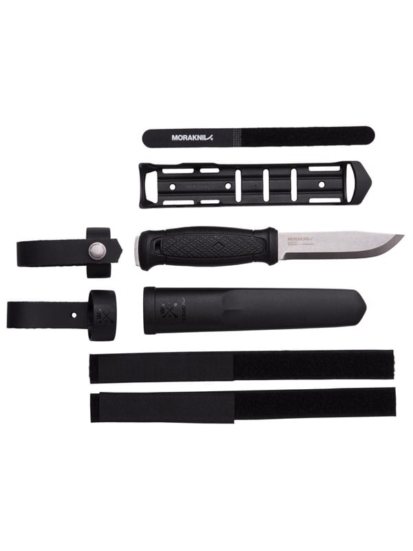 Morakniv Garberg, Enkelt, Jagtkniv, Dråbepunkt, Rustfrit stål, Polyamid, Sort