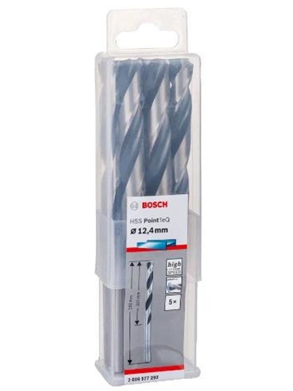 Bosch Metalbor Pointtec HSS-R 12,4mm 5stk - 2608577292