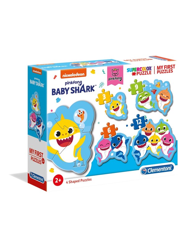 Clementoni Puslespil - Baby Shark - Mit Første Puslespil - Color - 4 Stk