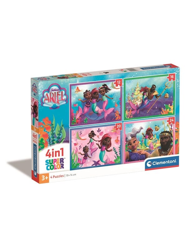 Clementoni Puzzle 4-in-1 Disney Ariel (12+16+20+24) pieces 2D Puslespil