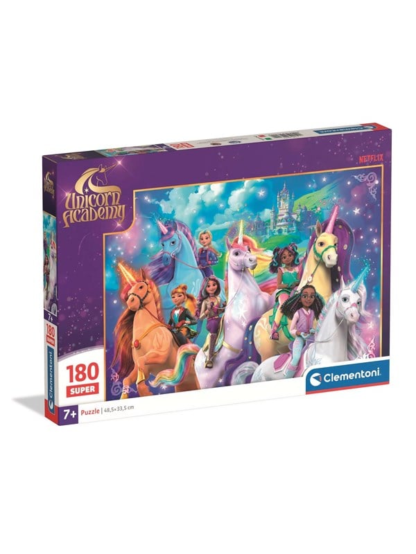 Clementoni Puzzle Super Unicorn Academy 2025 180 pieces 2D Puslespil