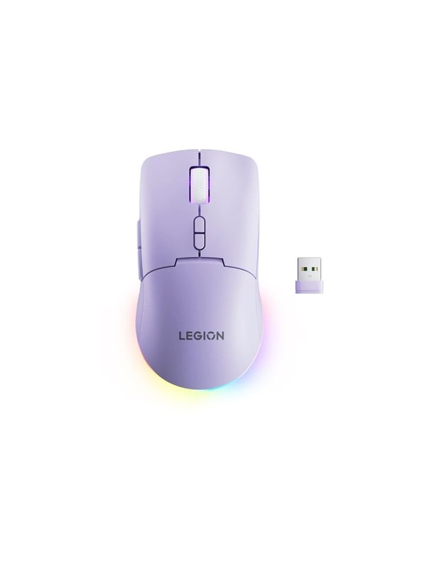Lenovo Legion M220 Wireless RGB Gaming Mouse (Aurora Purple) - Mus - Optisk - 7 knapper - Lilla