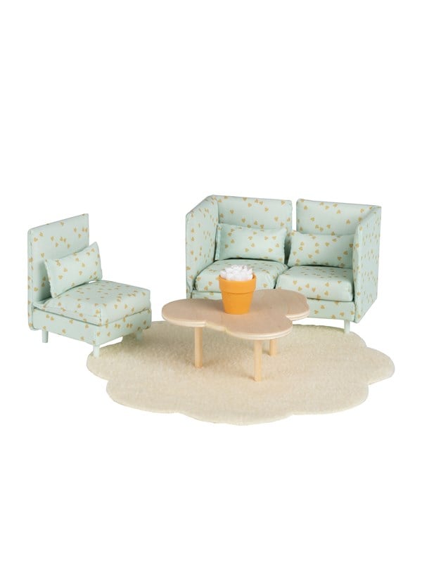 Micki Lundby lounge stue m/3 sofastolmodulopbygget sofa.
