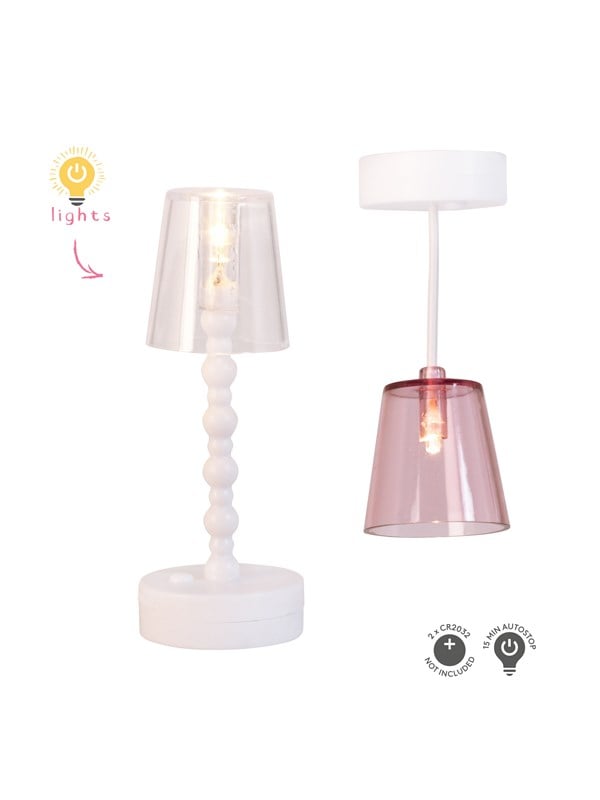 Micki Lundby gulv- og loftlampe med lys.