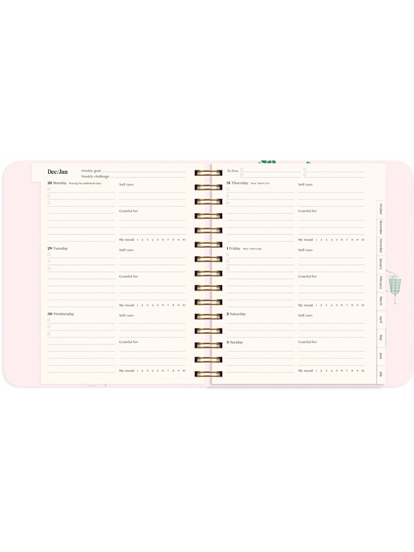 Livsstilskalender, Mayland Life Planner 190x216mm år: 2027, Flerfarvet