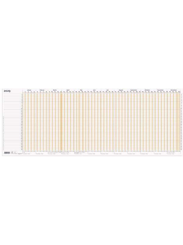 Projekt planner 2029 brun Mayland 80 x 30 cm