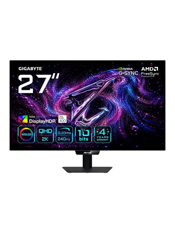 GIGABYTE AORUS ELITE FO27Q24G 26.5" WOLED 2560 x 1440 (2K) HDMI DisplayPort 240 Hz