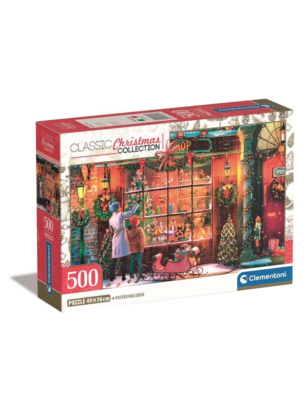 Clementoni Puzzle HQC Old Toy Shop Xmas 500 pieces 2D Puslespil