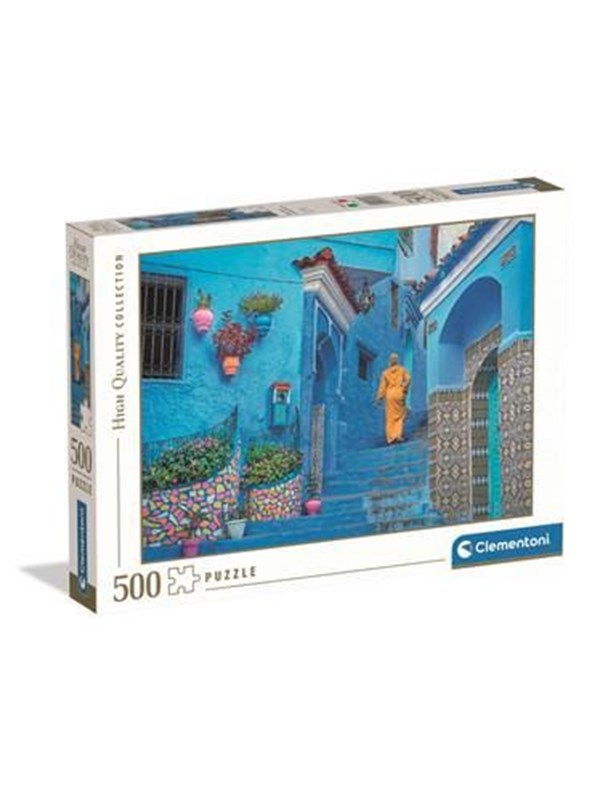 Clementoni Puzzle HQC Blue Street of Chefchaouen 2026 500 pieces 2D Puslespil