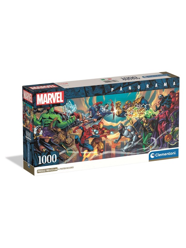 Clementoni Puzzle Panorama HQC Marvel Heroes vs Villains 1000 pieces 2D Puslespil