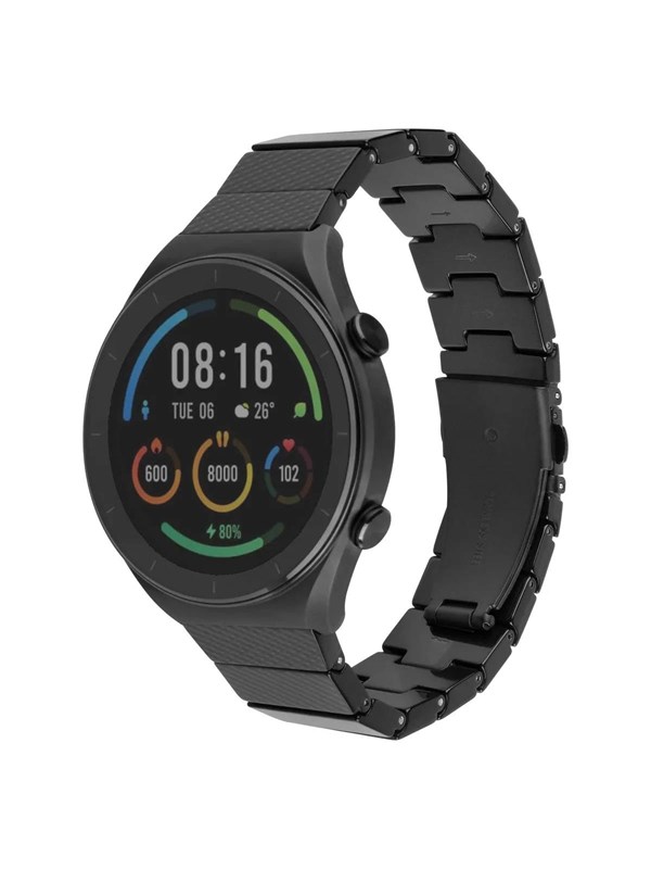 FIXED Resin Strap for 22mm Smartwatch with Quick Release Connector - Carbon Black