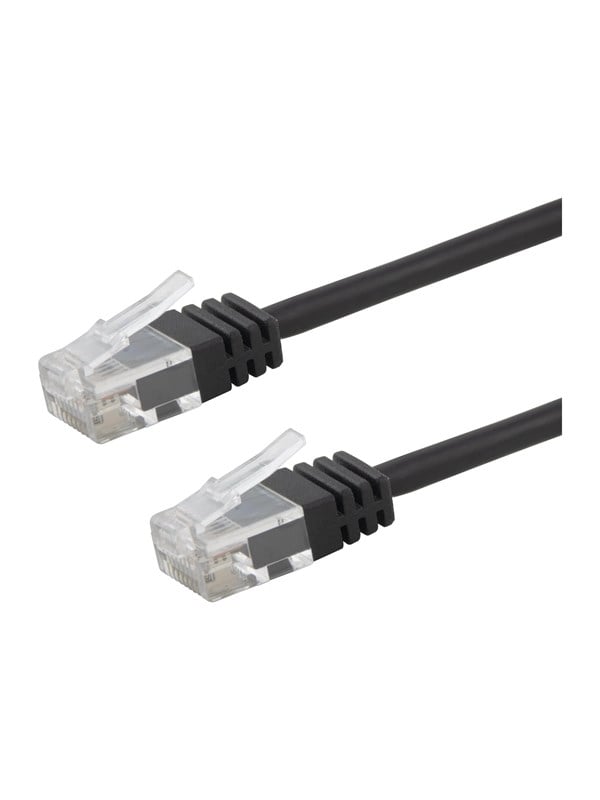 Deltaco patch cable - 75 cm - black - Sort