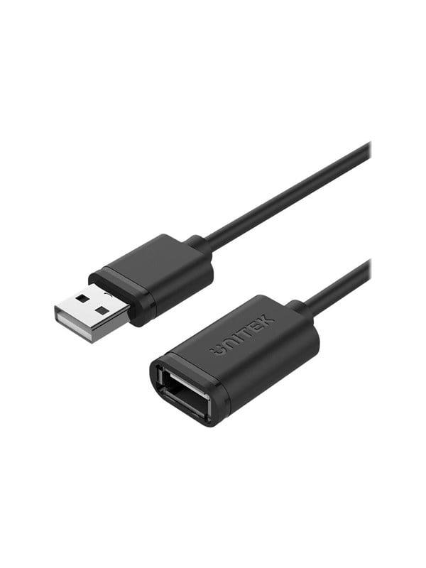 Unitek Y-C449GBK - USB forlængerkabel - USB (han) til USB (hun) - USB 2.0 - 1.5 m - sort
