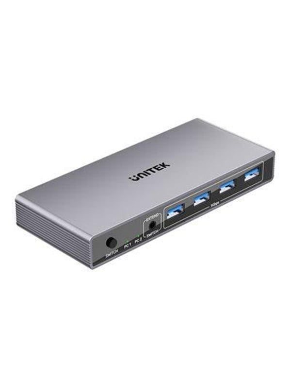Unitek - KVM switch - 5 Gbps - 6 x KVM / USB + 3 x DisplayPort - desktop