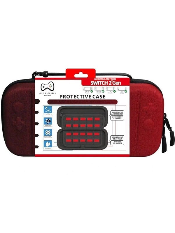 Deep Explorer Protective Case - Dark Red/Red - Taske - Nintendo Switch 2