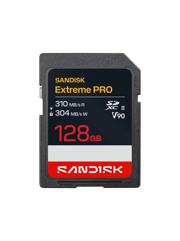 SanDisk Extreme PRO SD UHS-II V90 Card - 128GB SDXC 128GB 310MB/s
