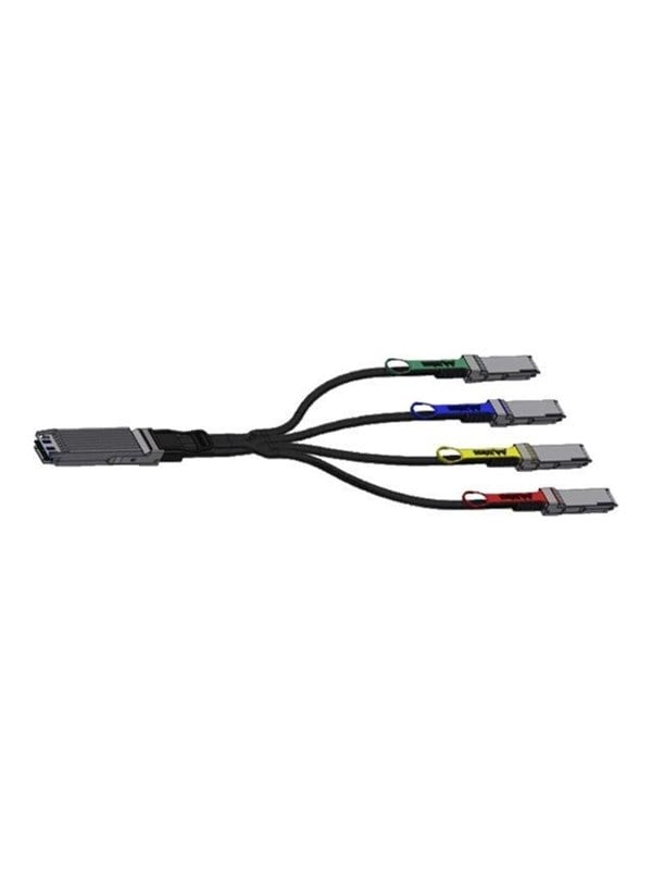 NVIDIA LinkX 800GBase-CU to 200GBase-CU direct attach splitter cable - 2 m - Sort - 2m