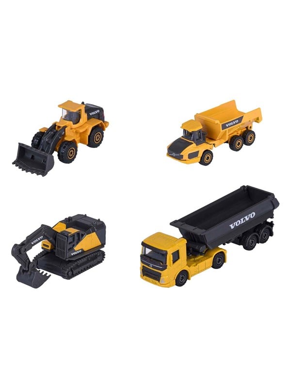 Majorette Volvo Construction 4 dele gavepakke