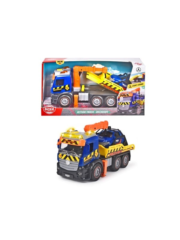 Dickie Toys Lastbil - Action Truck - Recovery - Lys/Lyd