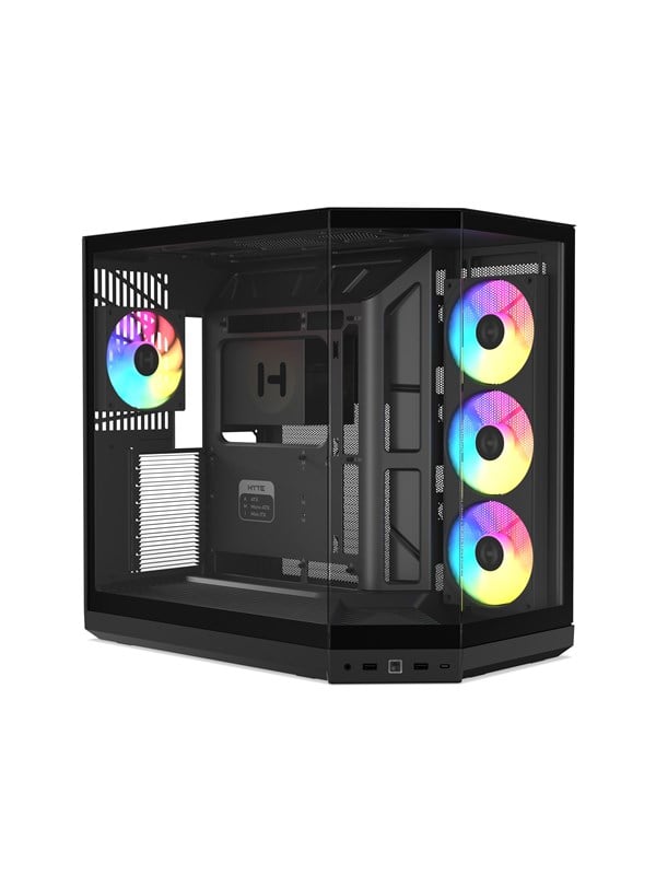 HYTE Y50 ARGB (Pitch Black) - Kabinet - Miditower - Sort