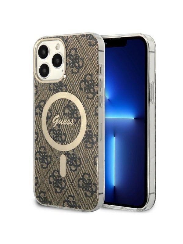 GUESS GUHMP13XH4STW iPhone 13 Pro Max 6.7" brown/brown hardcase 4G MagSafe