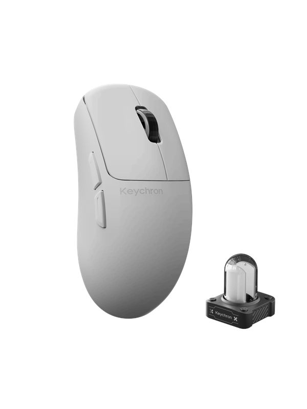Keychron G6 HE 8K - Gaming Mus - Optisk - 5 knapper - Hvid