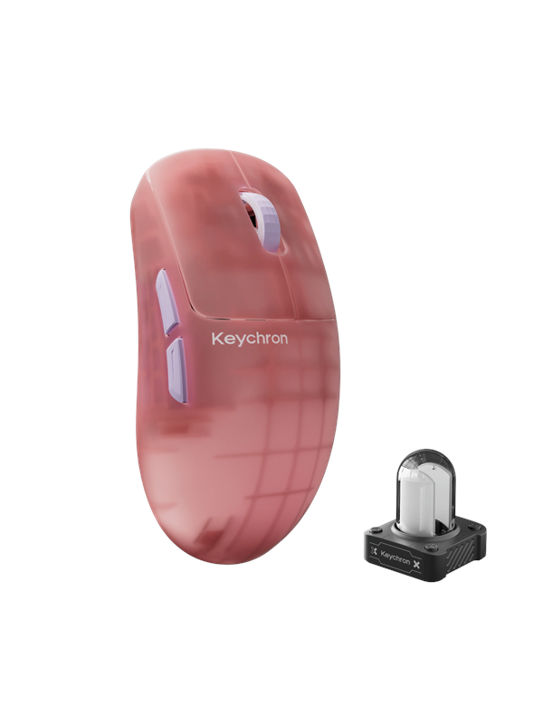 Keychron G6 HE 8K Frosted Pink - Gaming Mus - Optisk - 5 knapper - Pink