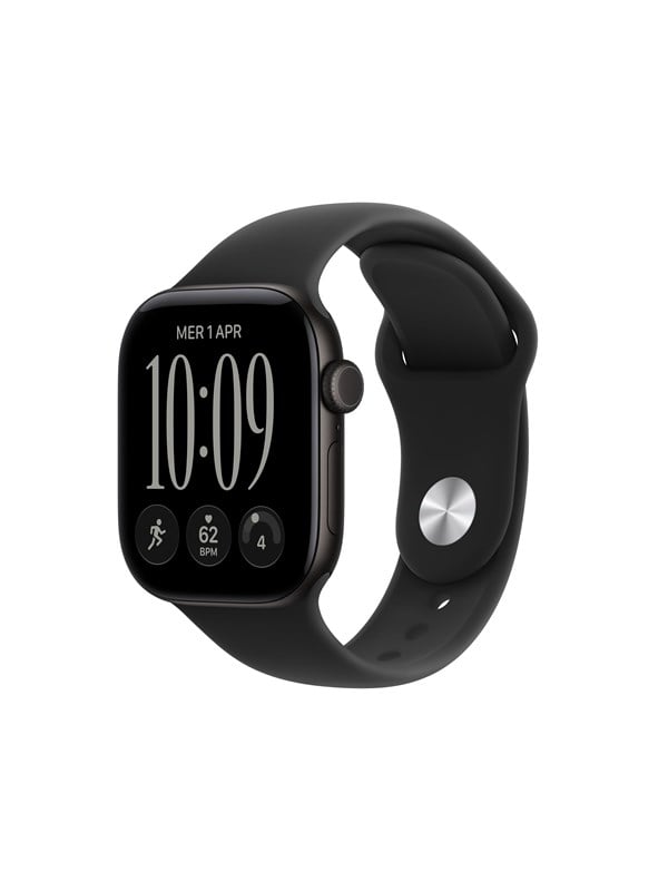 Apple Watch Series 12 GPS 42mm Black Aluminium Case with Black Sport Band - M/L