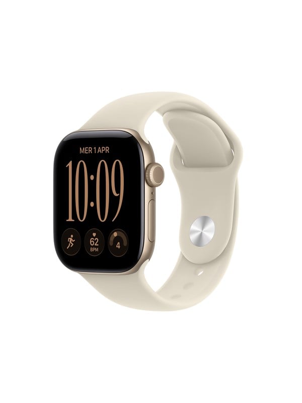 Apple Watch Series 12 GPS 42mm Light Gold Aluminium Case with Sand Sport Band - M/L