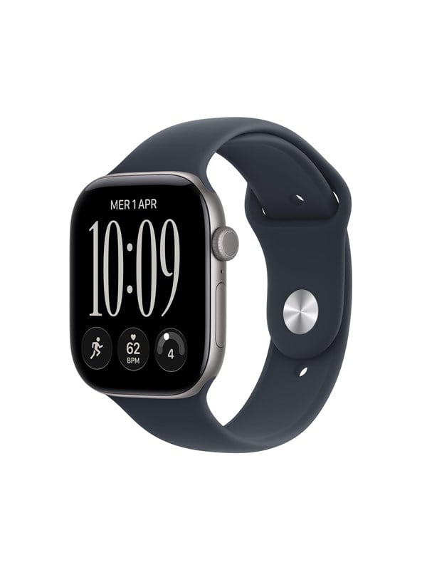 Apple Watch Series 12 GPS 46mm Space Grey Aluminium Case with Navy Blue Sport Band - S/M