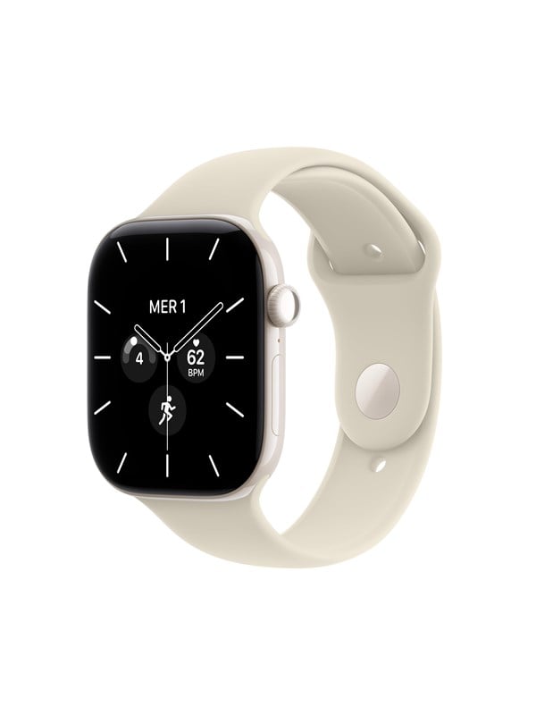 Apple Watch Series 12 GPS + Cellular 46mm Pearl White Ceramic Case with Sand Sport Band - M/L
