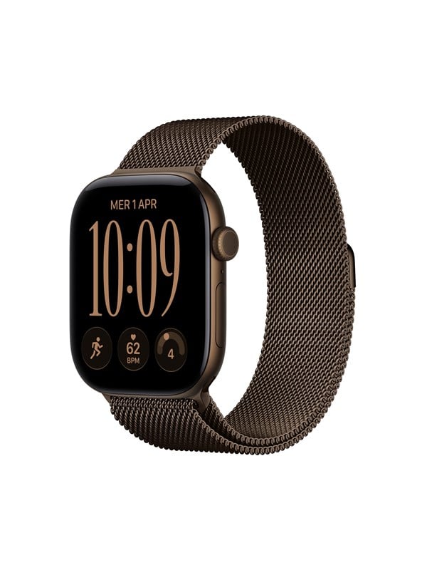 Apple Watch Series 12 GPS + Cellular 46mm Dark Bronze Aluminium Case with Dark Bronze Milanese Loop - S/M