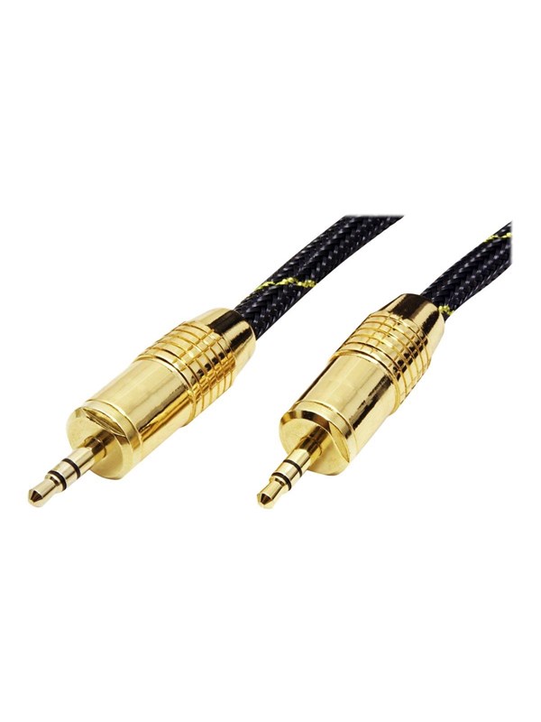3,5 mm lydkabel ROLINE GOLD han til han - 5 m, sort
