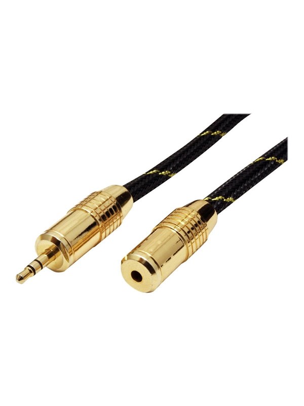 Lydforlængerkabel ROLINE GOLD 3,5 mm han/hun - 2,5 m