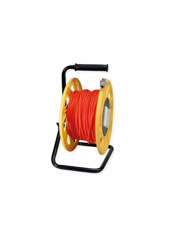 Netværkskabel på tromle ROLINE 21.15.0007 Cat6a 60 m - orange
